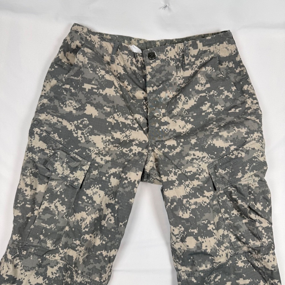 ACU Digital Camo Cargo Pants Medium Regular Ripstop UCP Military Button Fly